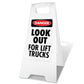 White A-Frame - Danger Look Out For Lift Trucks
