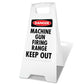 White A-Frame - Danger Machine Gun Firing Range Keep Out