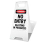 White A-Frame - Danger No Entry Blasting in Progress