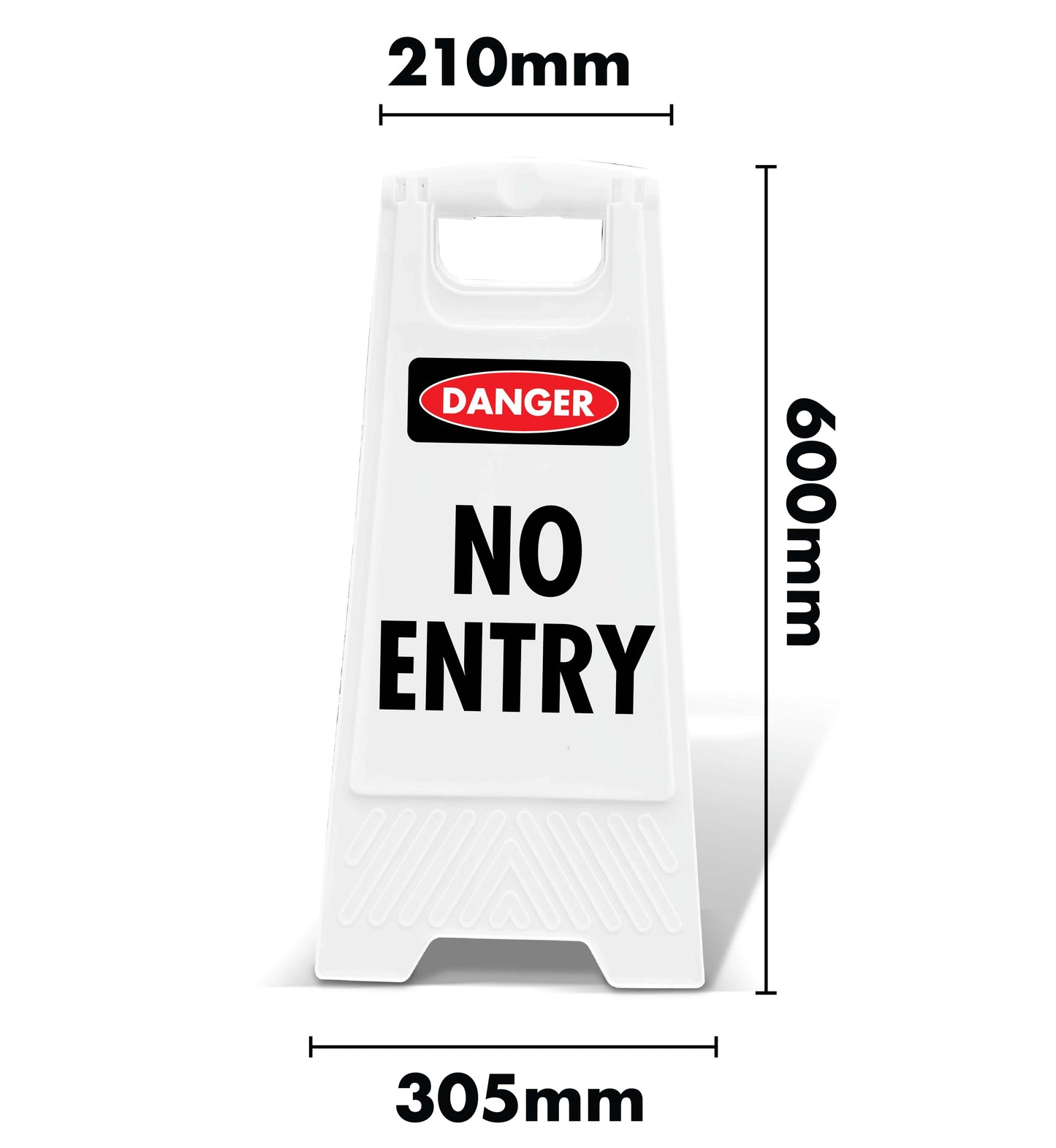 White A-Frame - Danger No Entry