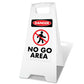White A-Frame - Danger No Go Area
