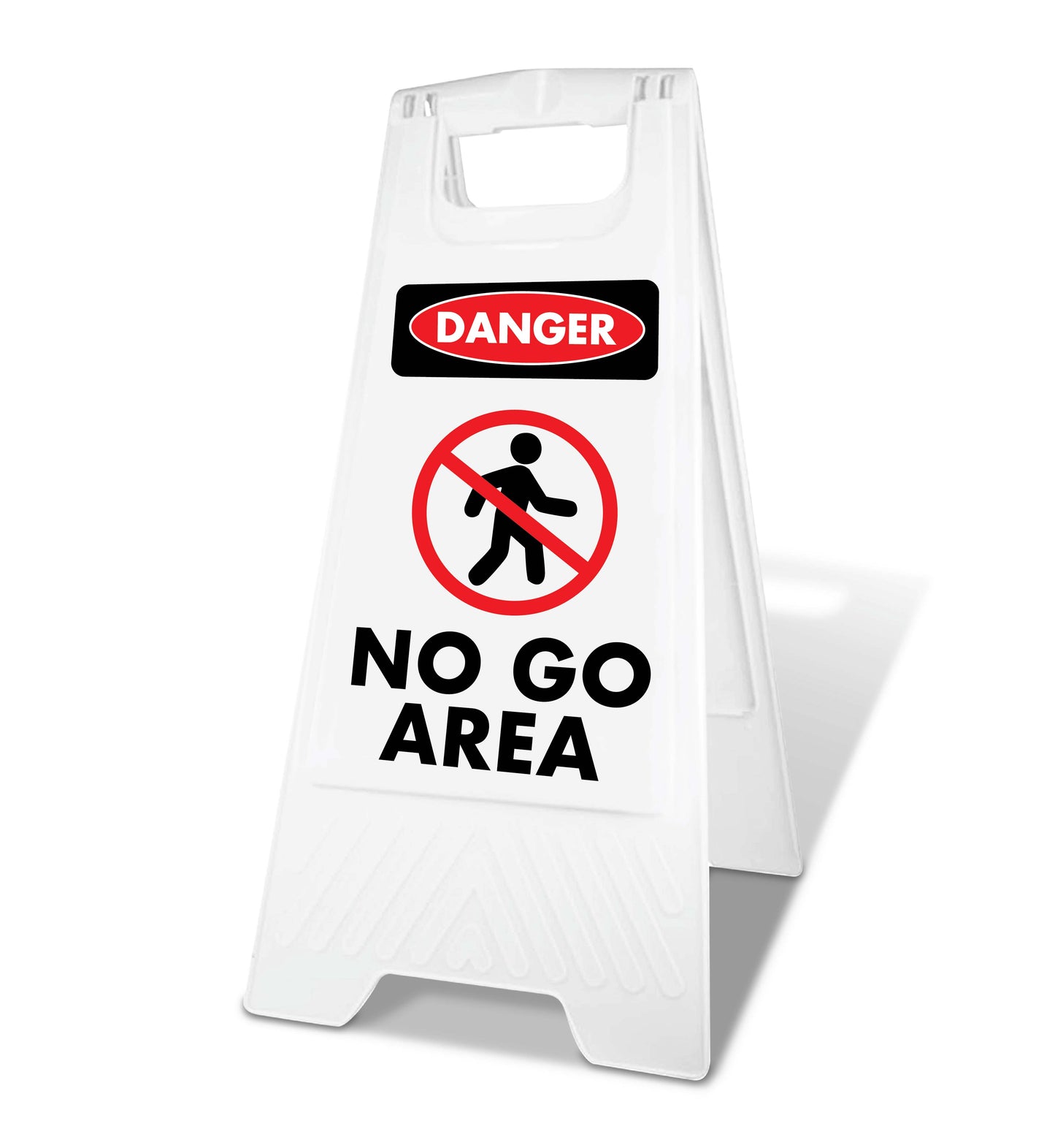 White A-Frame - Danger No Go Area