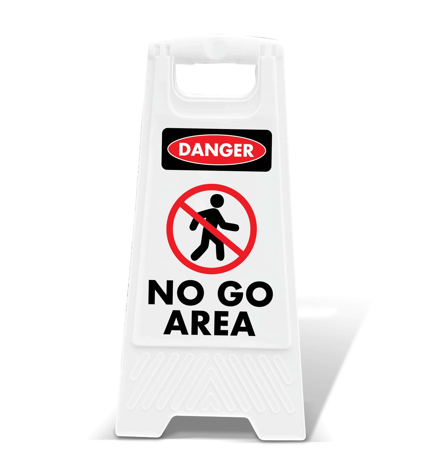 White A-Frame - Danger No Go Area