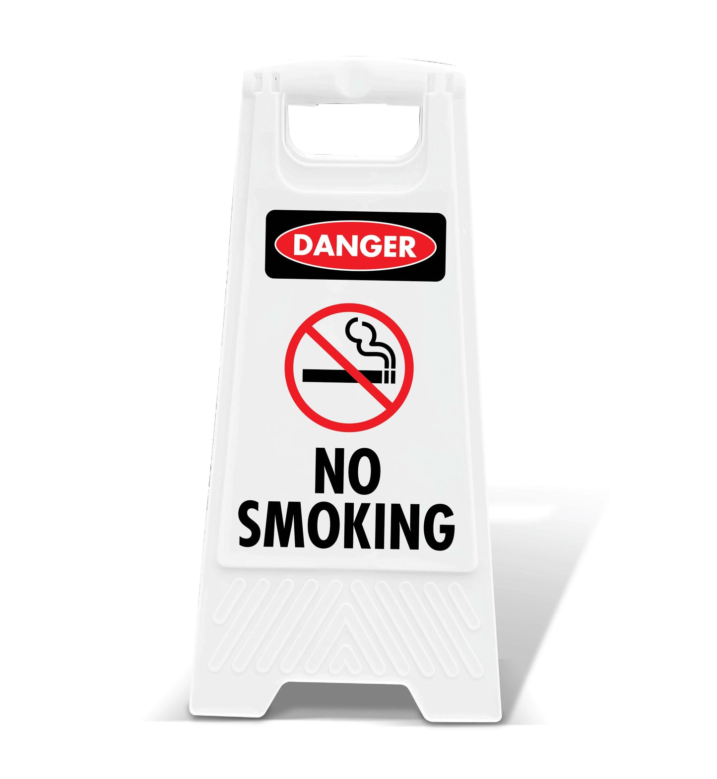 White A-Frame - Danger No Smoking