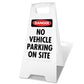 White A-Frame - Danger No Vehicle Parking On Site