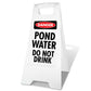 White A-Frame - Danger Pond Water Do Not Drink