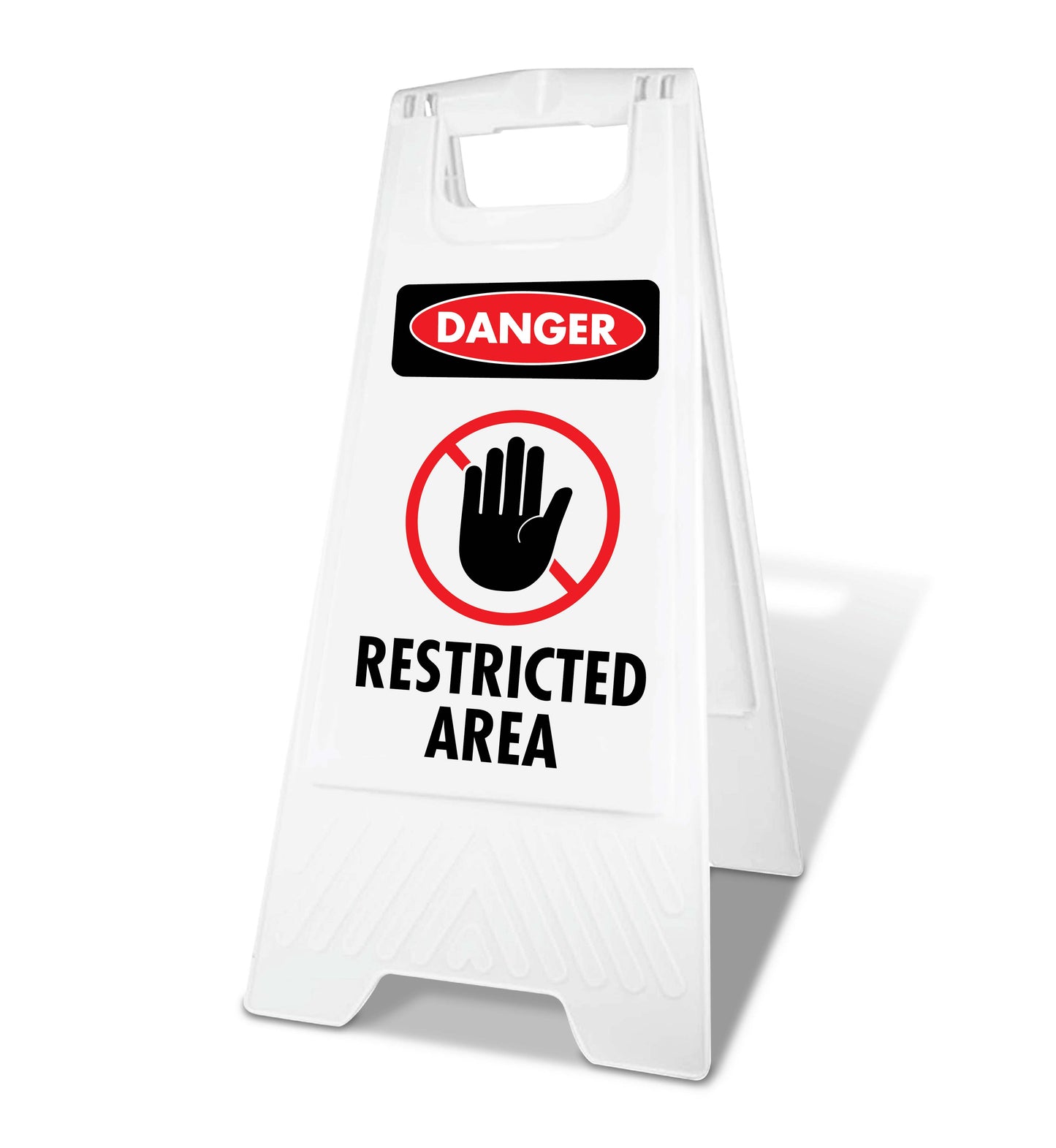 White A-Frame - Danger Restricted Area