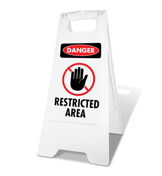 White A-Frame - Danger Restricted Area