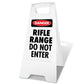 White A-Frame - Danger Rifle Range Do Not Enter