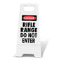 White A-Frame - Danger Rifle Range Do Not Enter