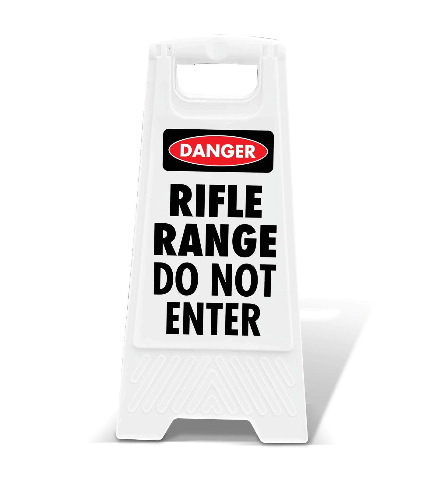 White A-Frame - Danger Rifle Range Do Not Enter