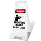 White A-Frame - Danger Shooting Range Do Not Cross