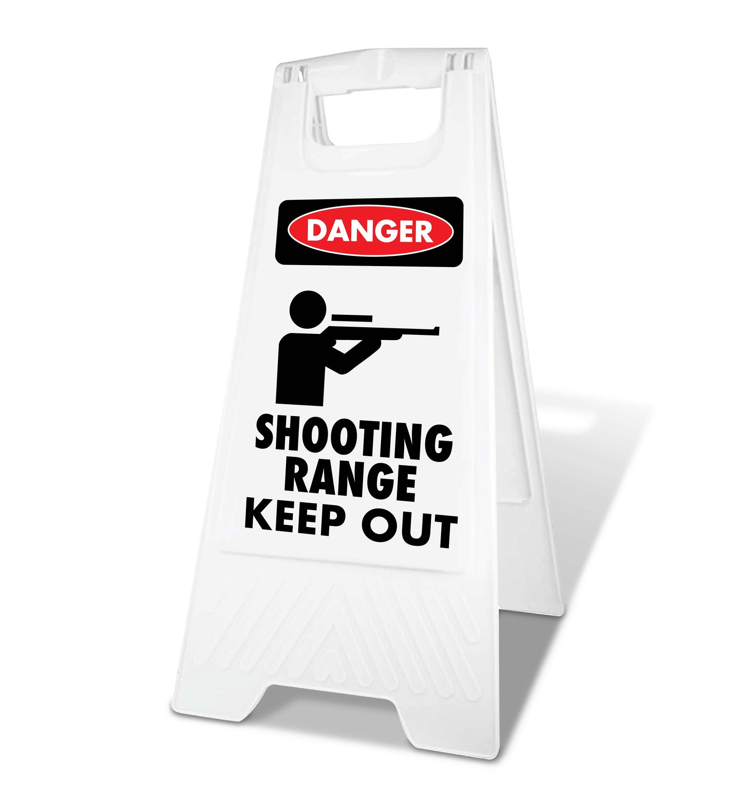 White A-Frame - Danger Shooting Range Keep Out