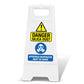 White A-Frame - Danger Silica Dust Approved Respirator