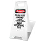 White A-Frame - Danger Silica Dust Hazard Exposure