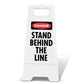 White A-Frame - Danger Stand Behind The Line