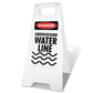 White A-Frame - Danger Underground Water Line