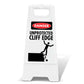 White A-Frame - Danger Unprotected Cliff Edge