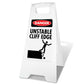 White A-Frame - Danger Unstable Cliff Edge