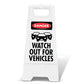 White A-Frame - Danger Watch Out For Vehicles
