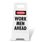 White A-Frame - Danger Work Men Ahead