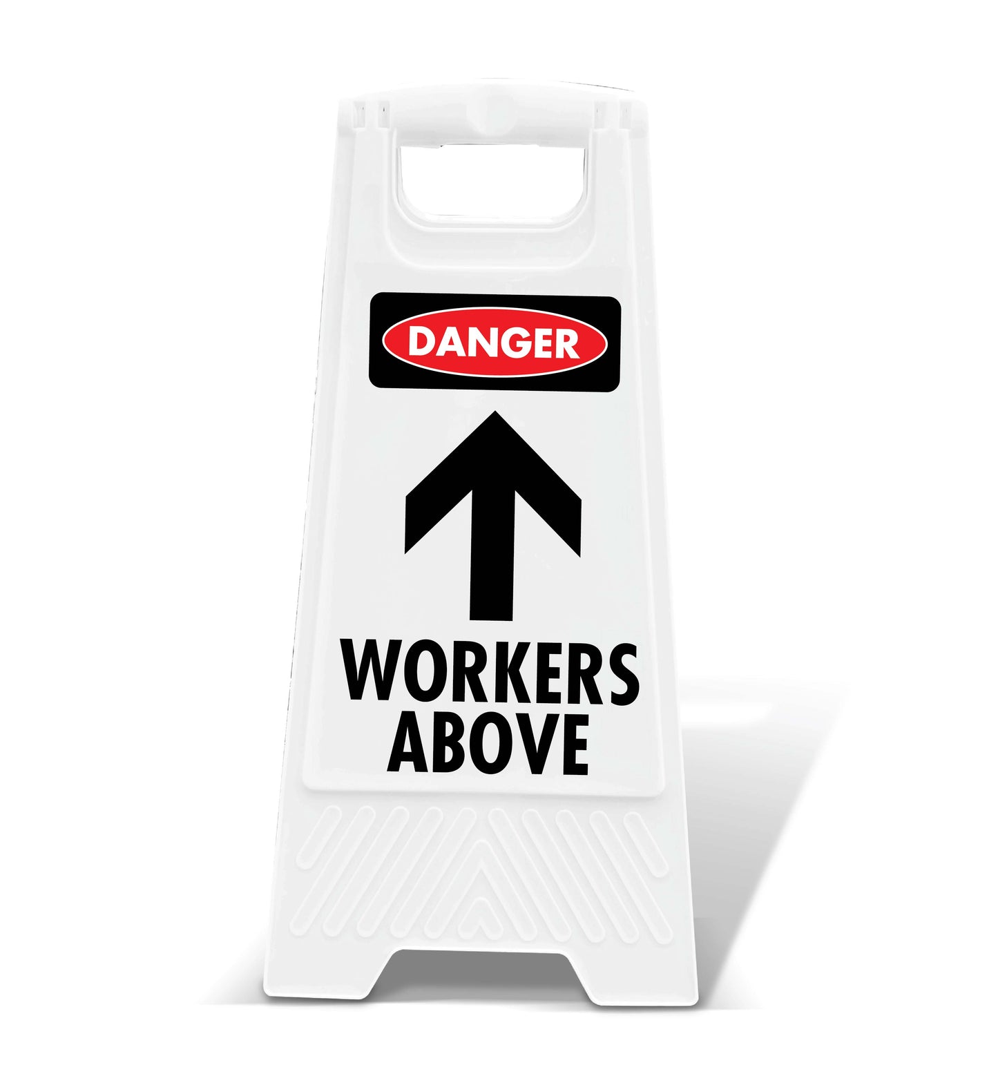 White A-Frame - Danger Workers Above