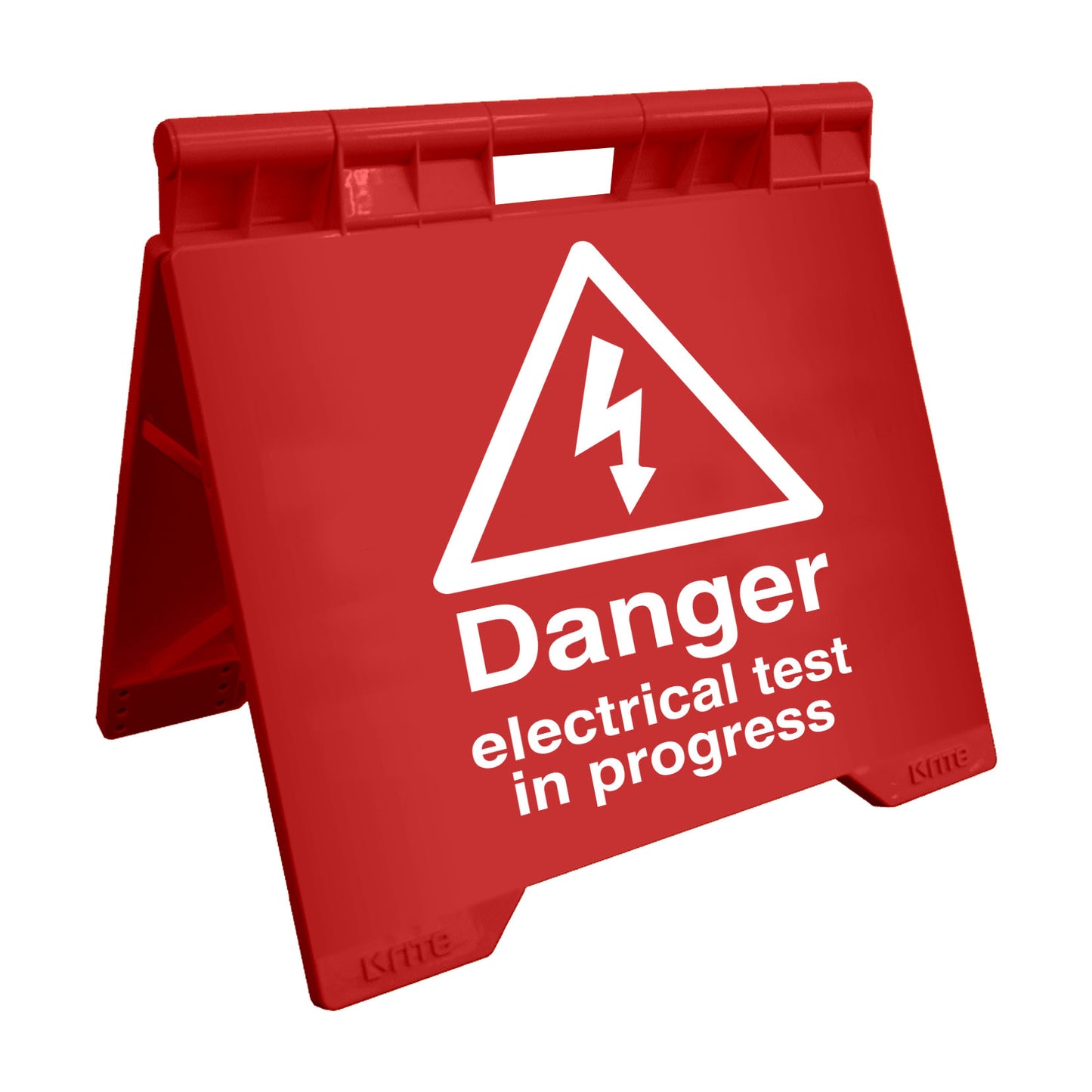 Danger Electrical Test In Progress - Evarite A-Frame Sign