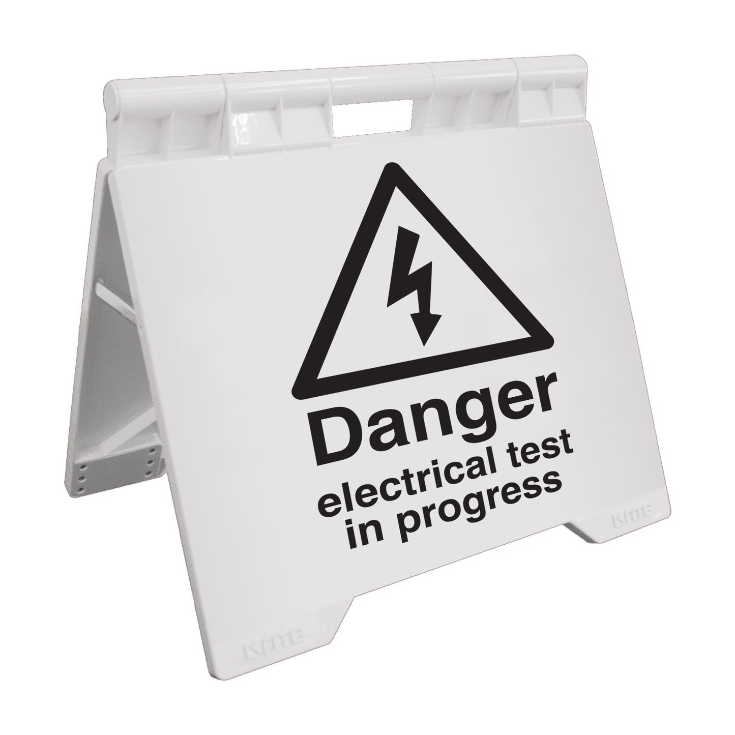 Danger Electrical Test In Progress - Evarite A-Frame Sign