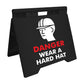 Danger Wear A Hard Hat - Evarite A-Frame Sign
