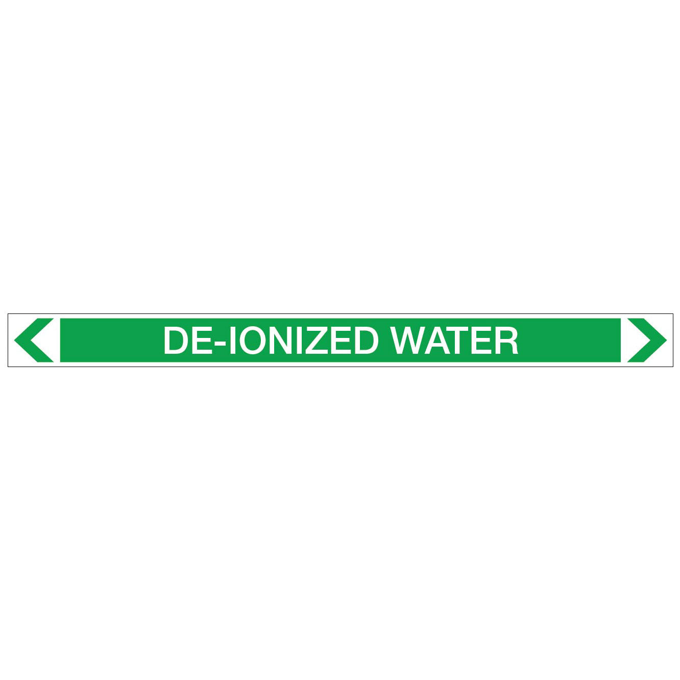 Water - De-Ionized Water - Pipe Marker Sticker