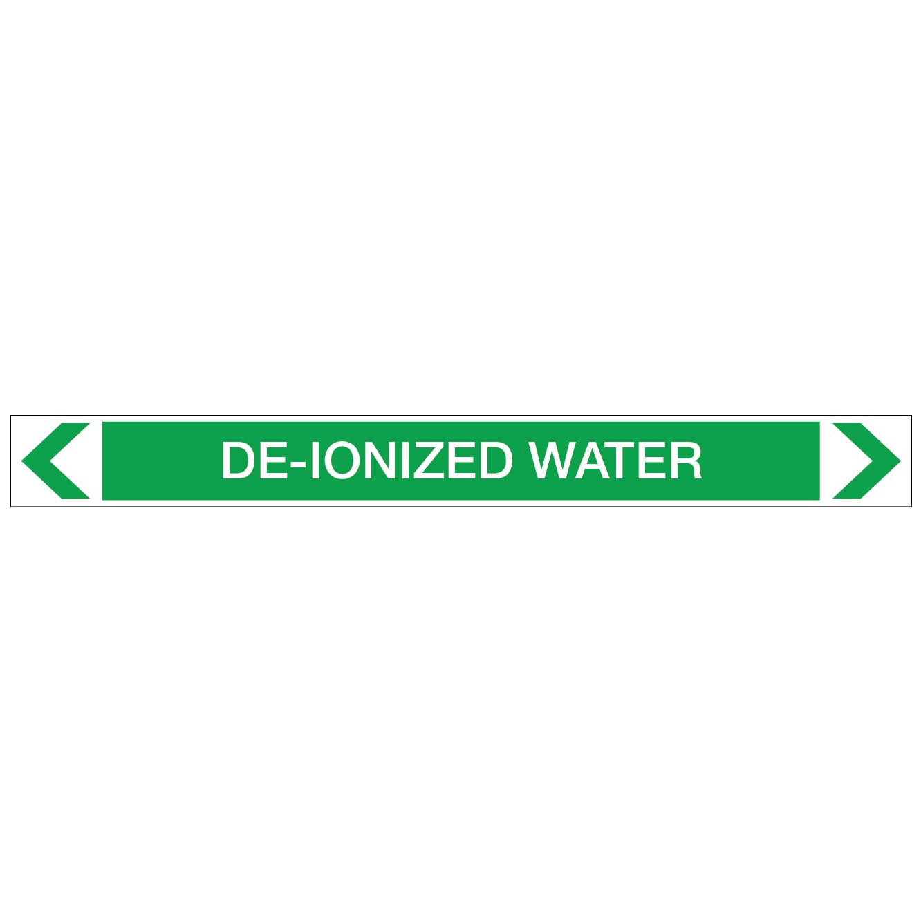 Water - De-Ionized Water - Pipe Marker Sticker