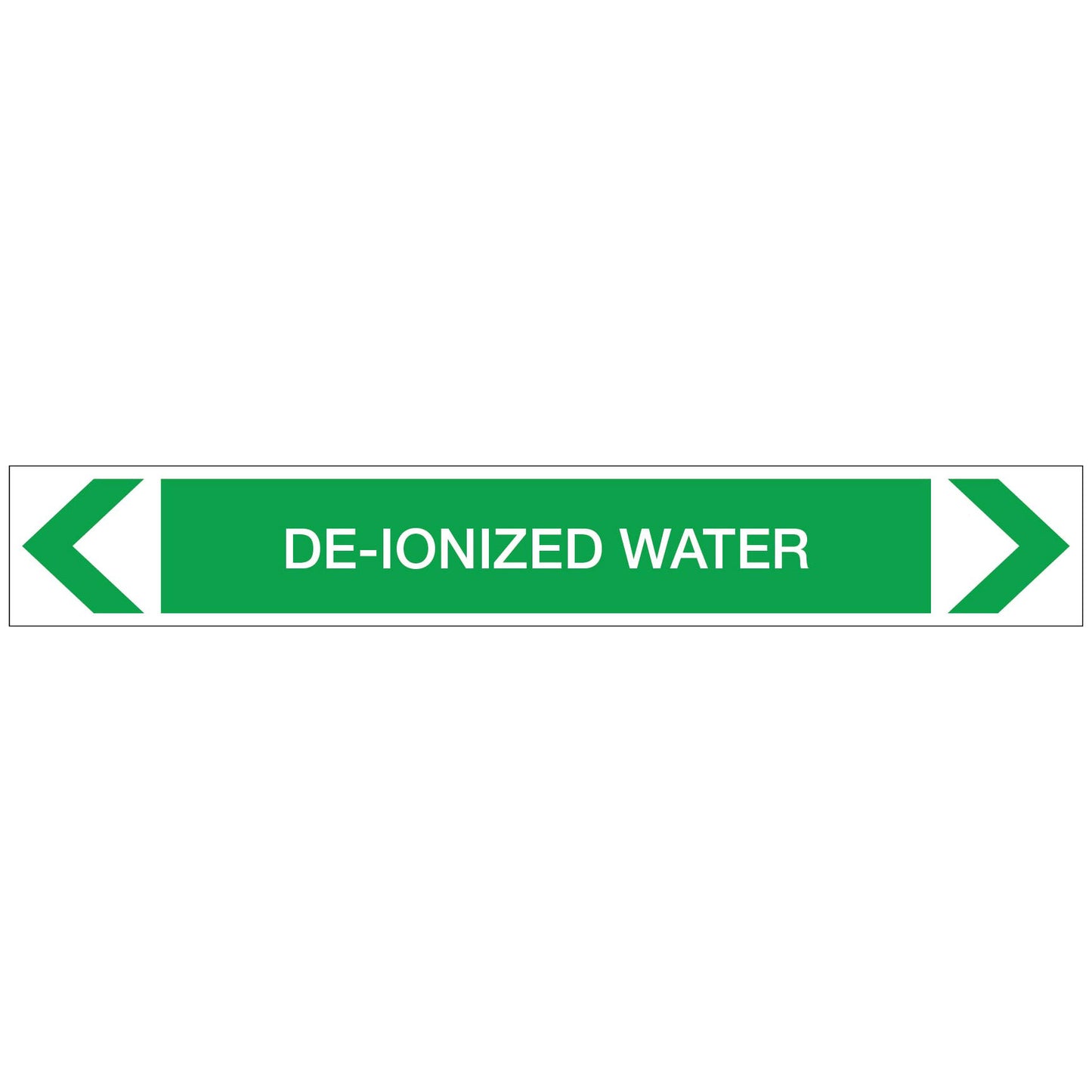 Water - De-Ionized Water - Pipe Marker Sticker