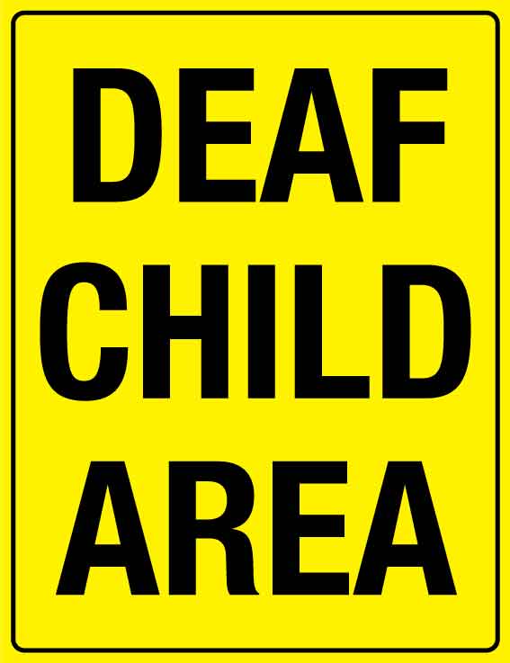 Deaf Child Area Wheelie Bin Stickers