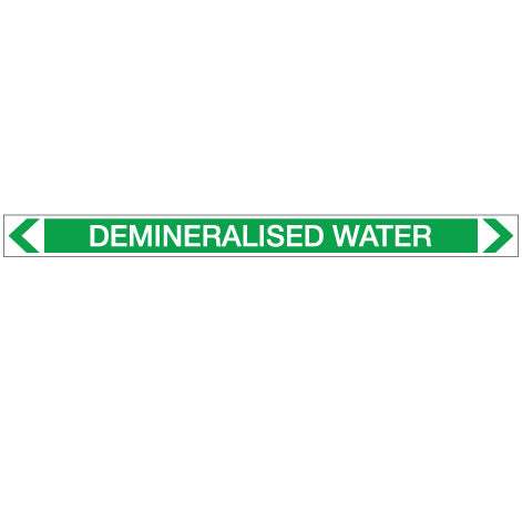 Water - Demineralised Water - Pipe Marker Sticker