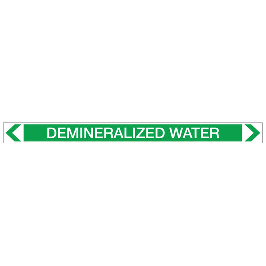 Water - Demineralised Water - Pipe Marker Sticker