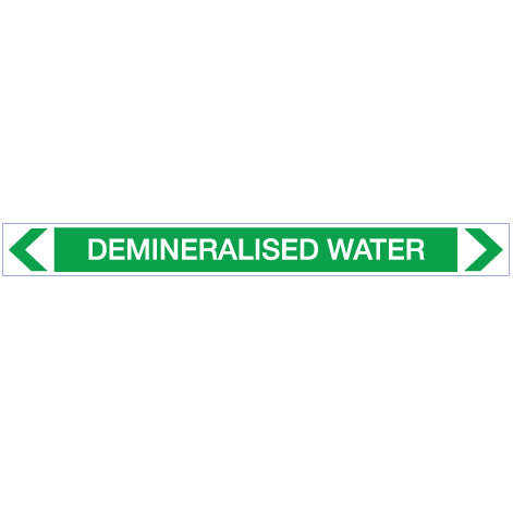 Water - Demineralised Water - Pipe Marker Sticker