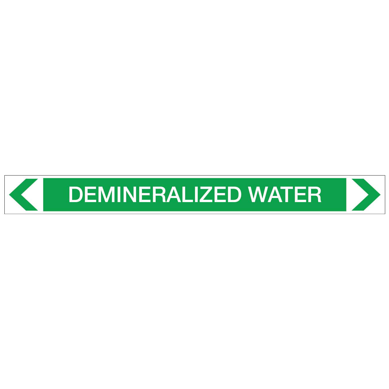 Water - Demineralized Water - Pipe Marker Sticker