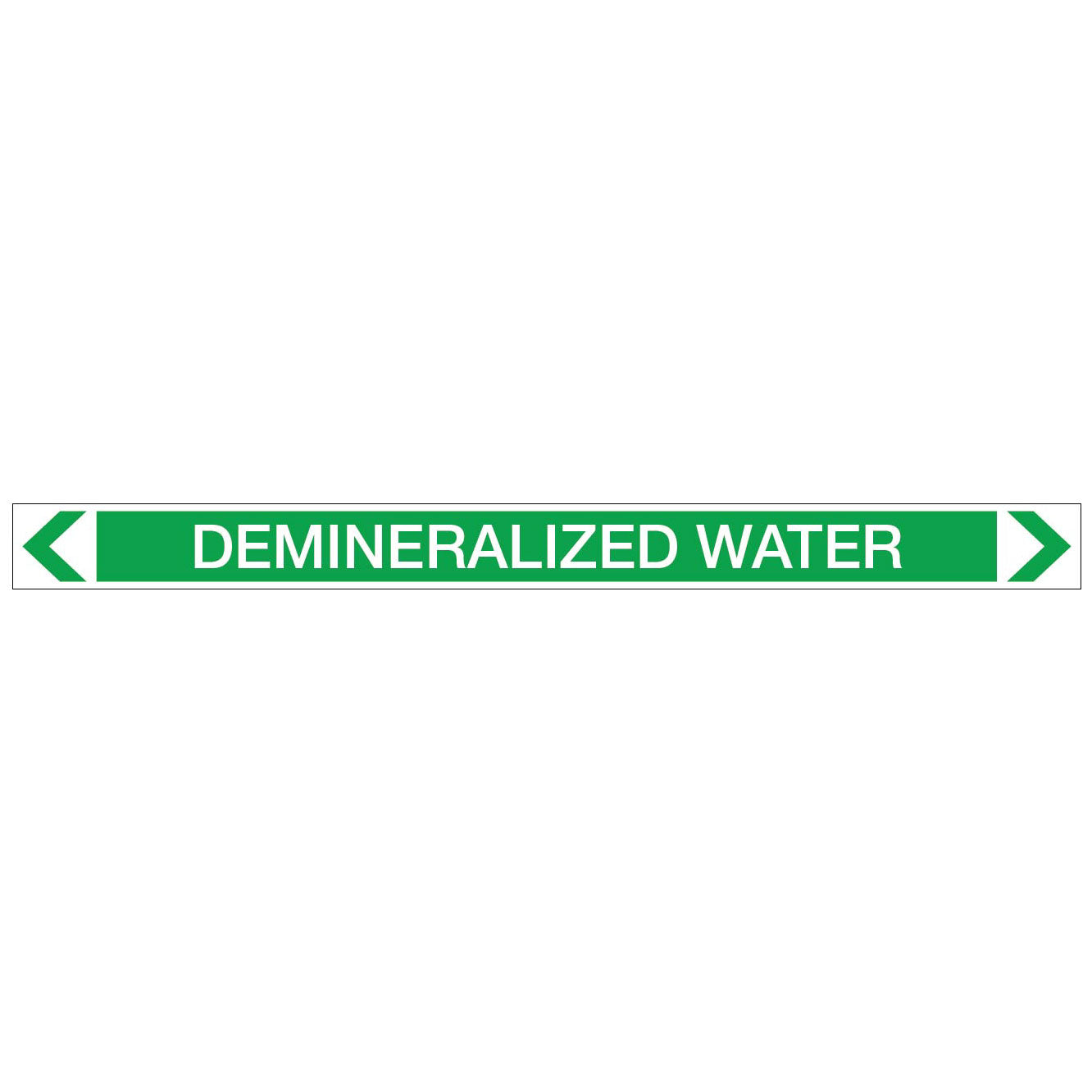 Water - Demineralized Water - Pipe Marker Sticker