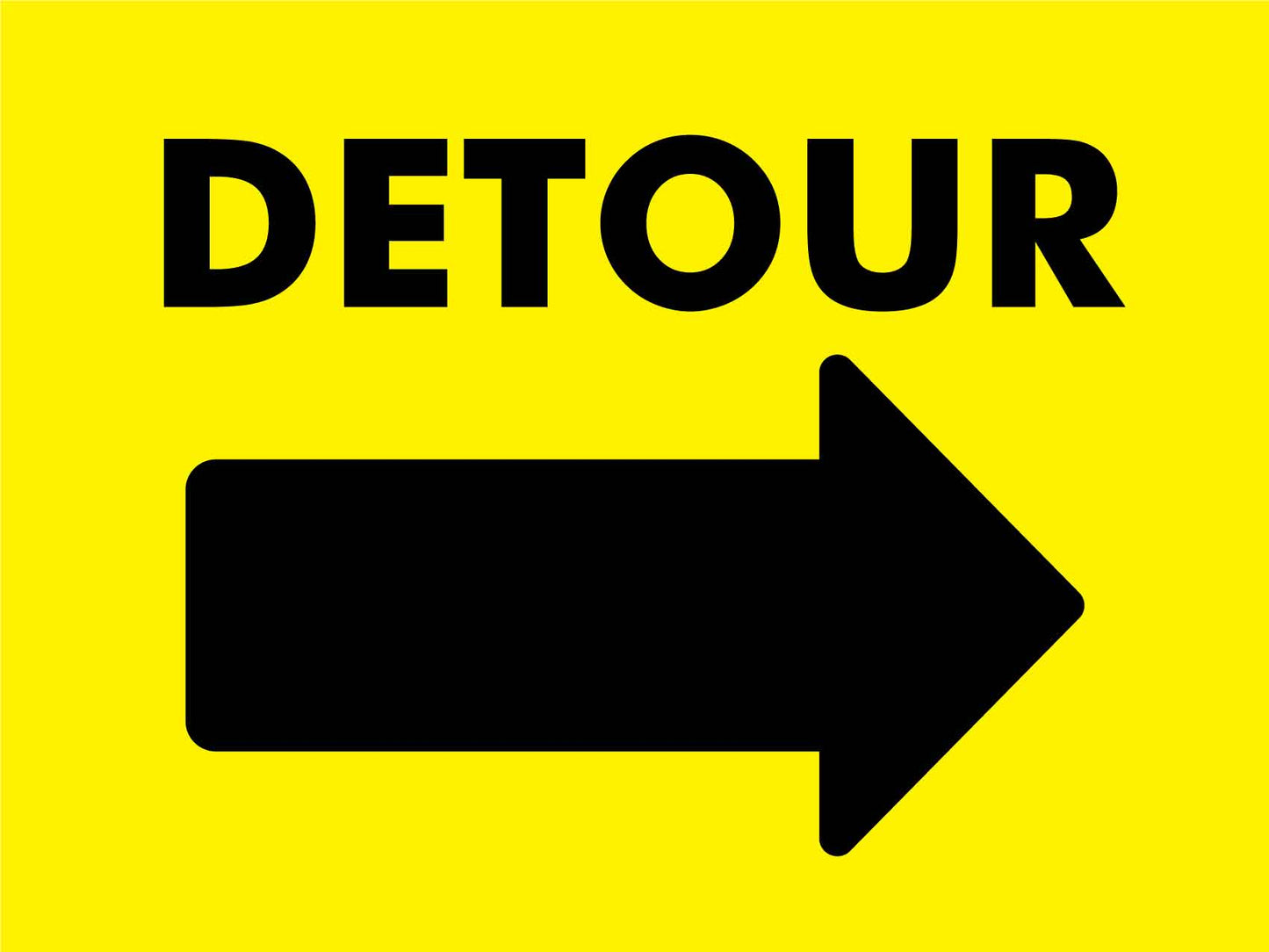 Detour Right Sign