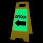 Glow In The Dark - Yellow A-Frame - Detour Left