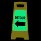 Glow In The Dark - Yellow A-Frame - Detour Left