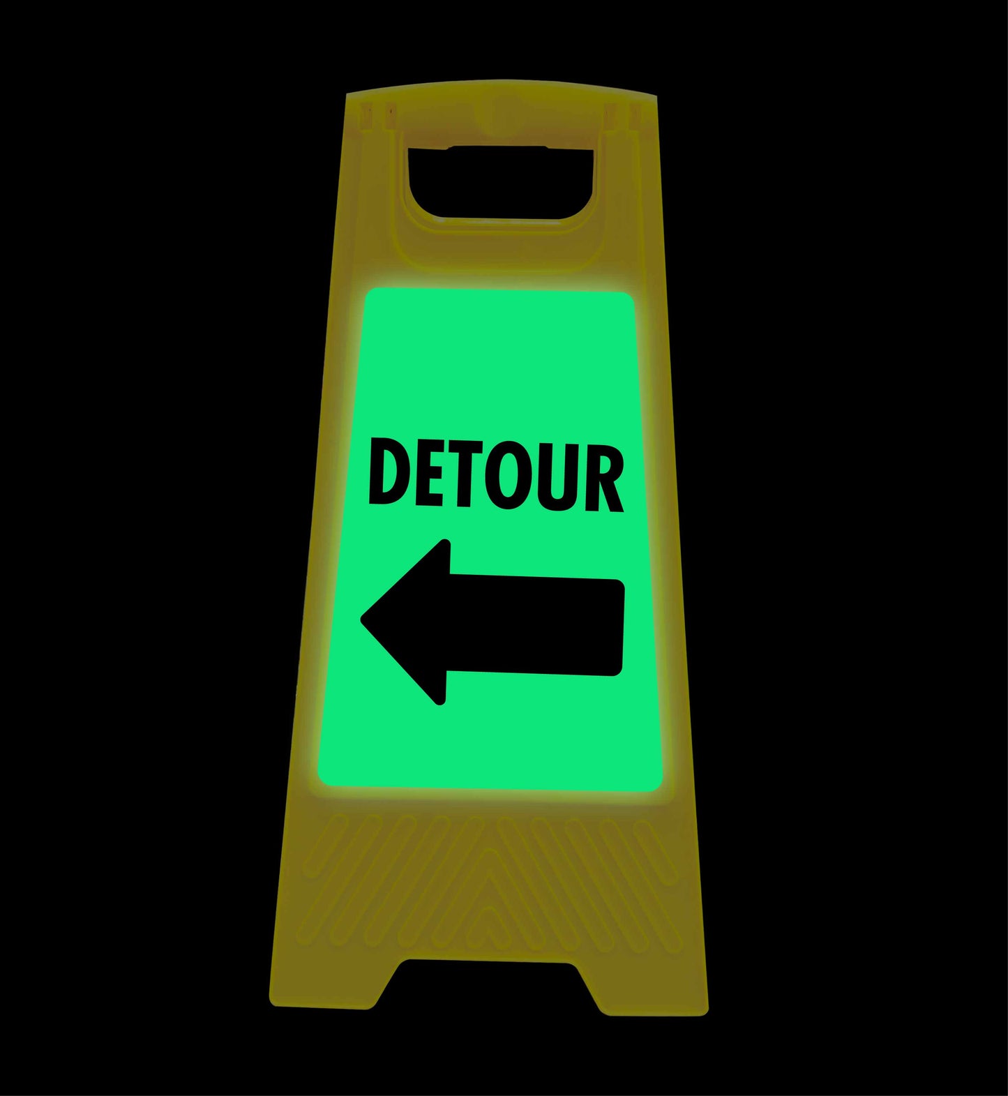 Glow In The Dark - Yellow A-Frame - Detour Left