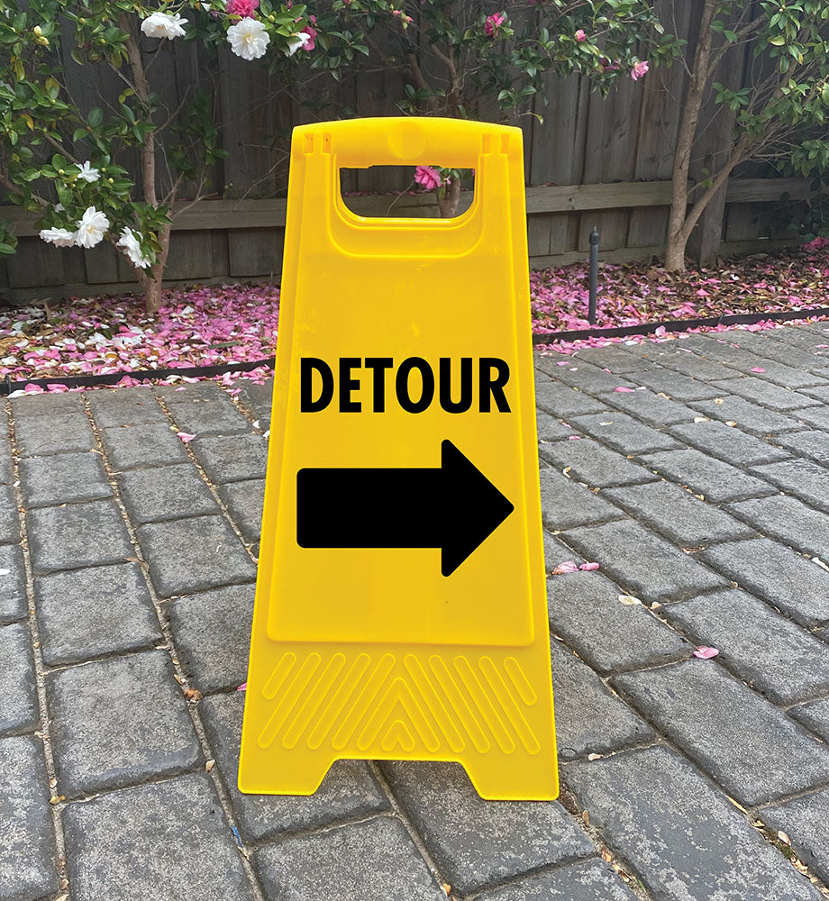 Yellow A-Frame - Detour Right