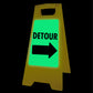 Glow In The Dark - Yellow A-Frame - Detour Right
