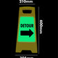 Glow In The Dark - Yellow A-Frame - Detour Right