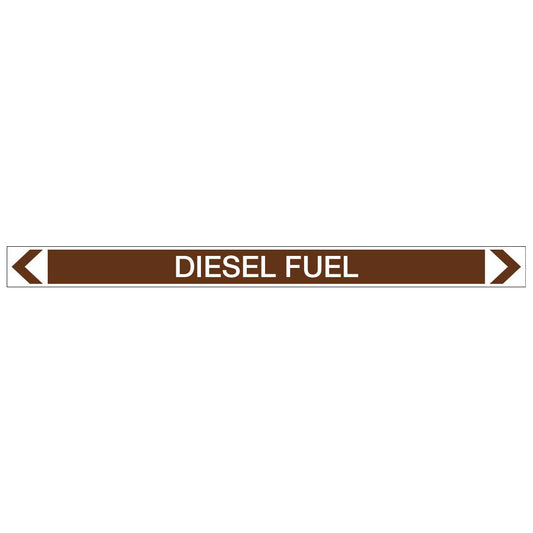Oils - Diesel Fuel- Pipe Marker Sticker