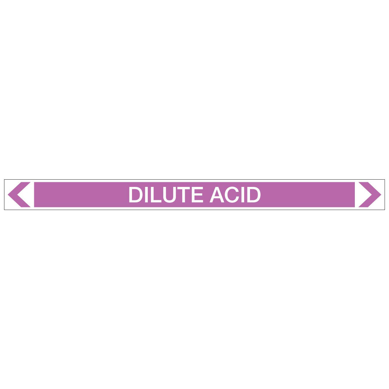 Alkalis / Acids - Dilute Acid - Pipe Marker Sticker
