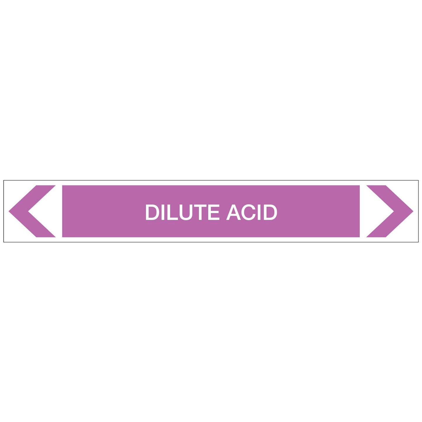 Alkalis / Acids - Dilute Acid - Pipe Marker Sticker