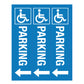 Disabled Parking Blue Left Arrow - Corflute Bollard Cover