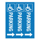 Disabled Parking Blue Right Arrow - Corflute Bollard Cover